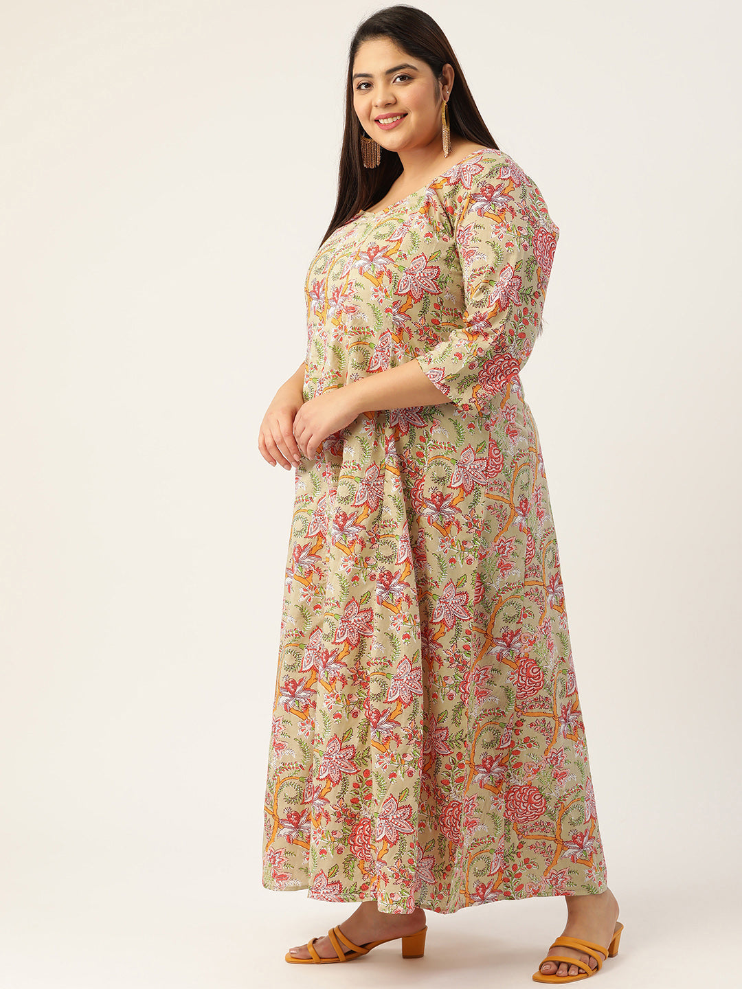 Plus Size Cotton Maxi Dress