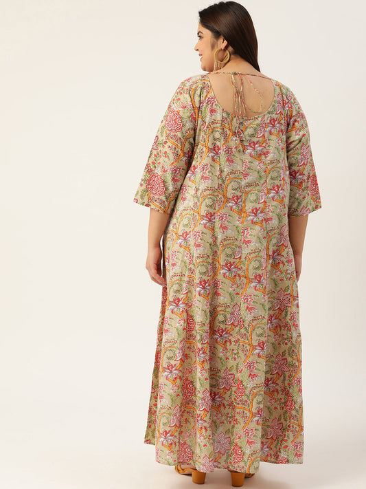 Plus Size Cotton Maxi Dress