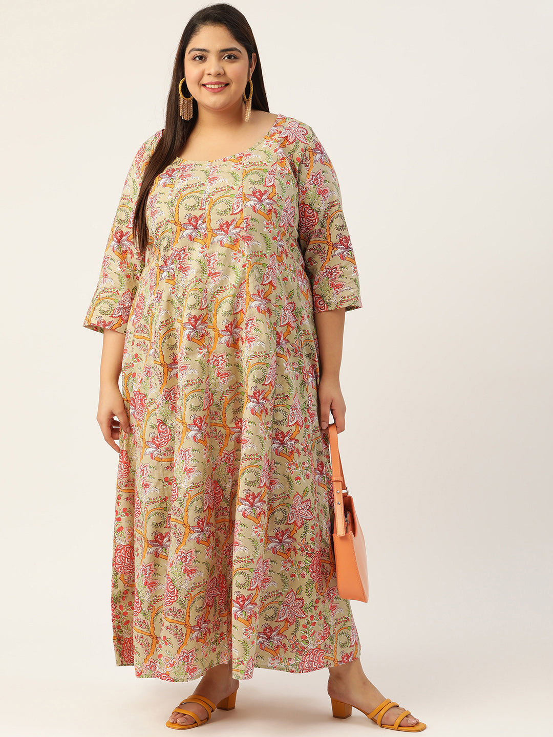 Plus Size Cotton Maxi Dress
