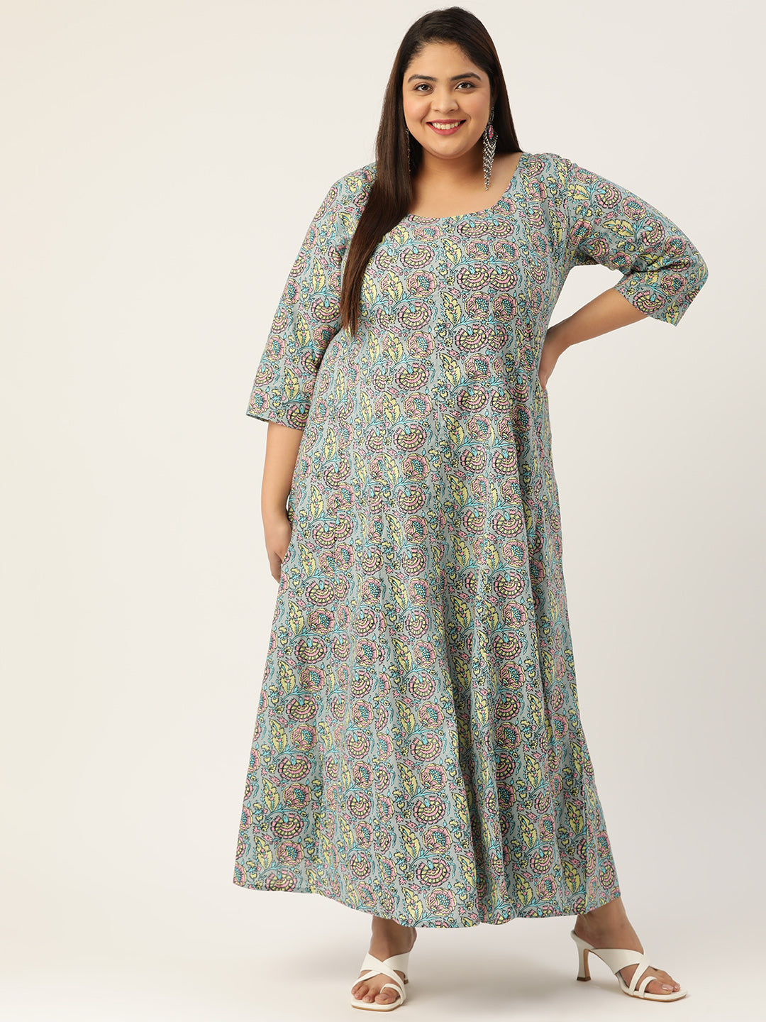 Plus Size Cotton Maxi Dress
