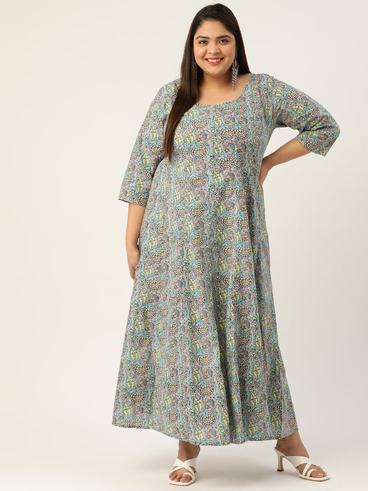 Plus Size Cotton Maxi Dress
