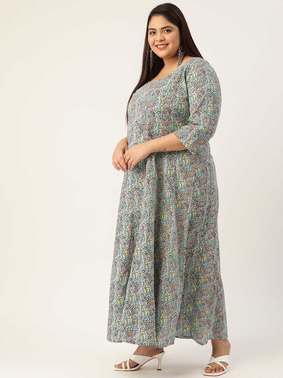 Plus Size Cotton Maxi Dress