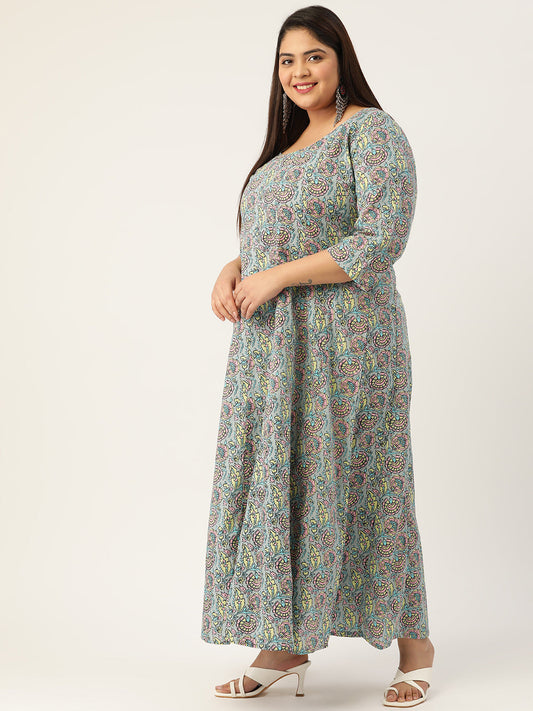 Plus Size Cotton Maxi Dress