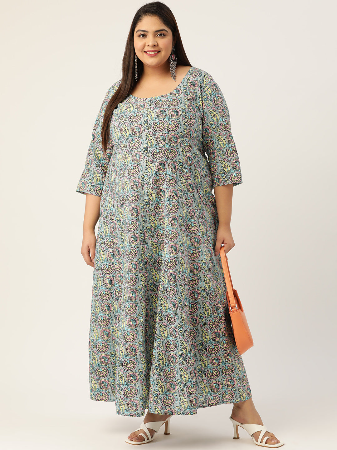 Plus Size Cotton Maxi Dress