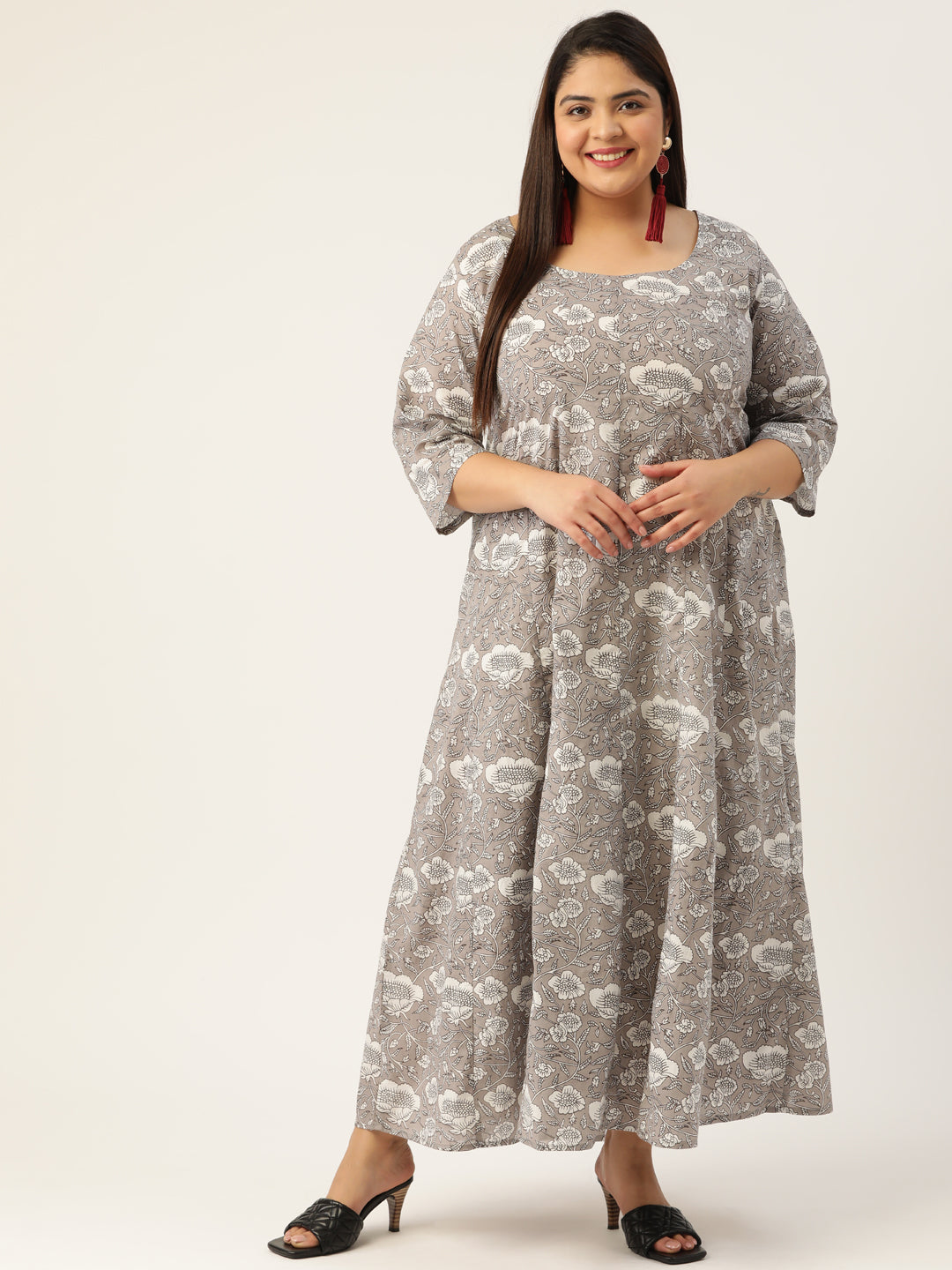 Plus Size Cotton Maxi Dress