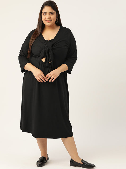 Plus Size knitted Midi Dress