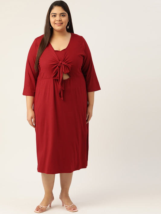 Plus Size knitted Midi Dress