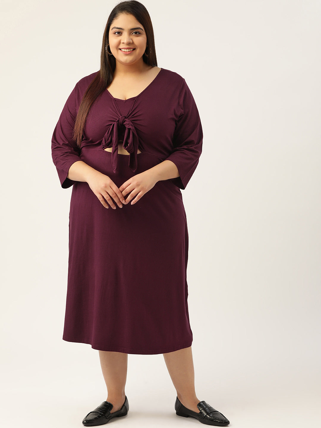 Plus Size knitted Midi Dress