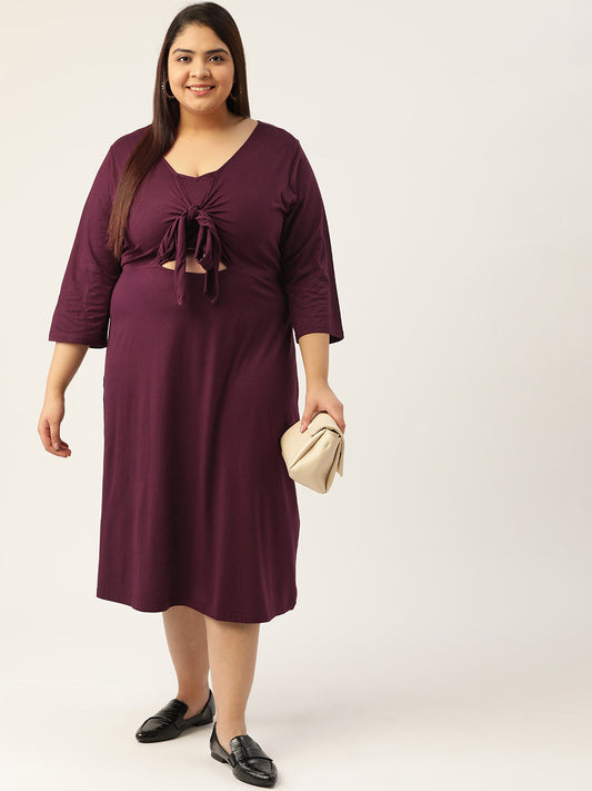 Plus Size knitted Midi Dress