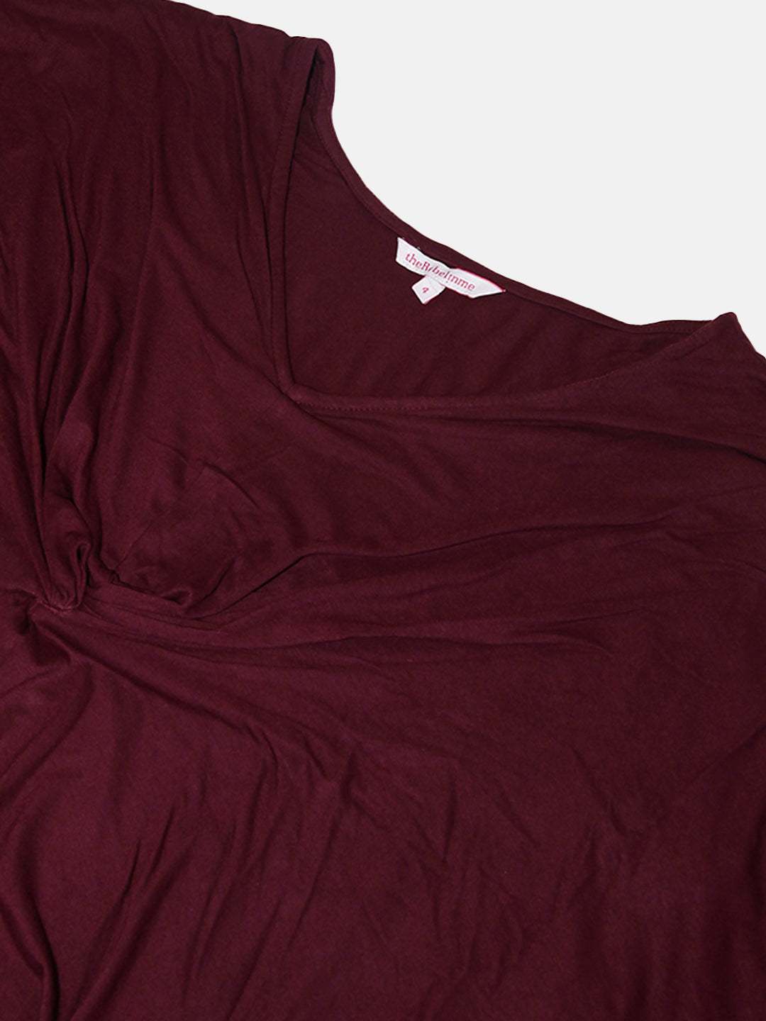 Plus Size Women's Purple Solid Color Knitted Layered Top