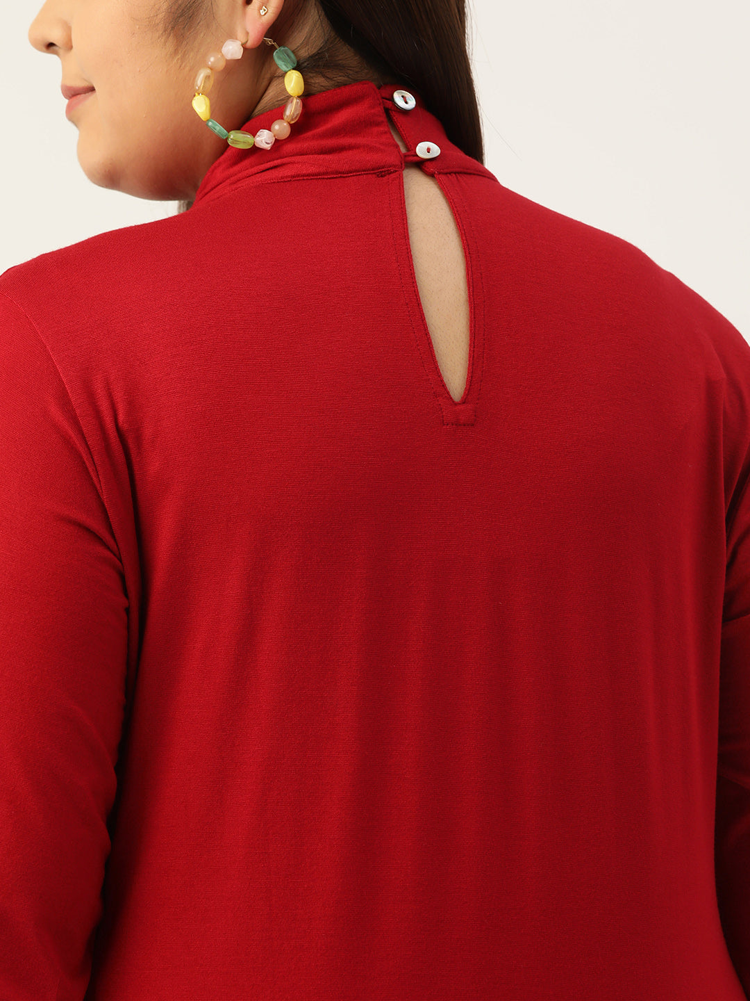 Tie-Up Neck Knitted Dress