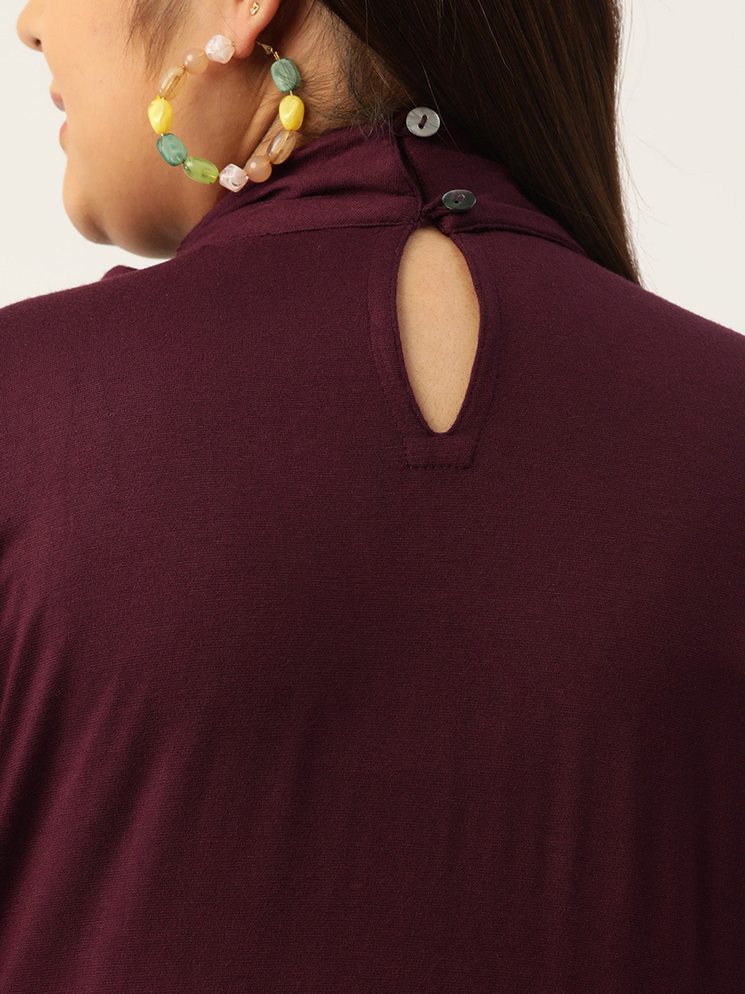 Tie-Up Neck Knitted Dress