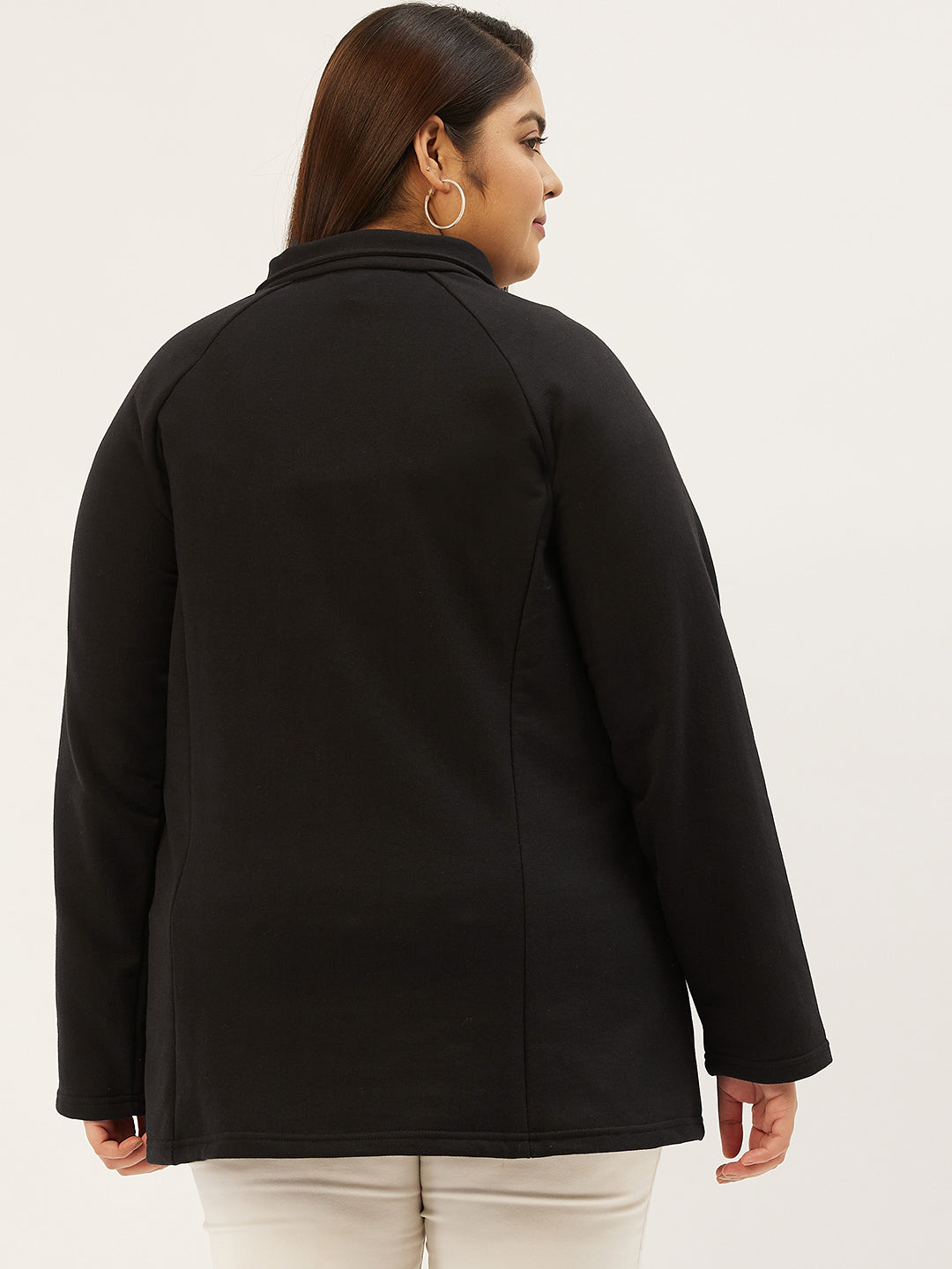 Mandarin Collar Pullover Sweatshirt