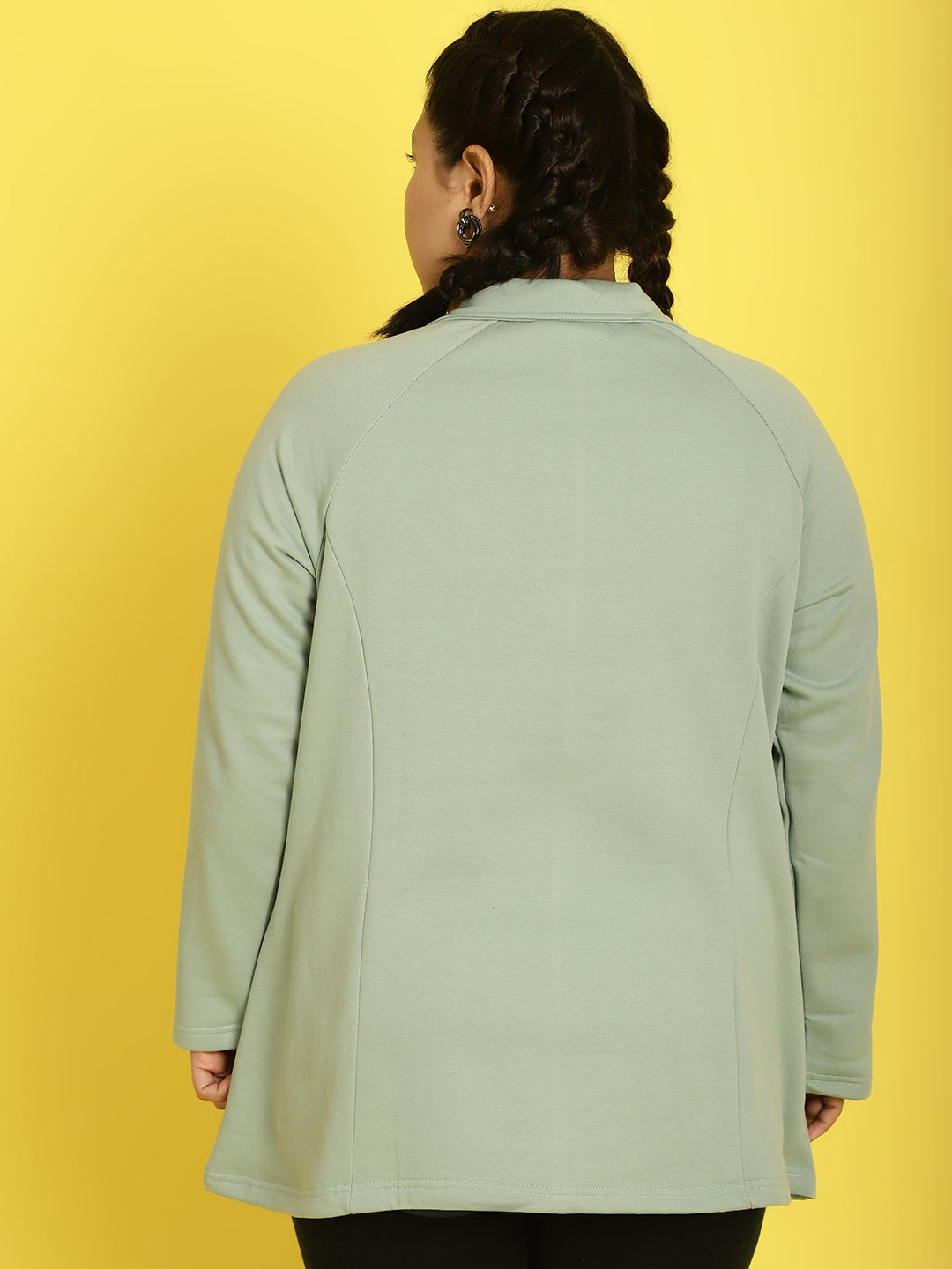 Mandarin Collar Pullover Sweatshirt