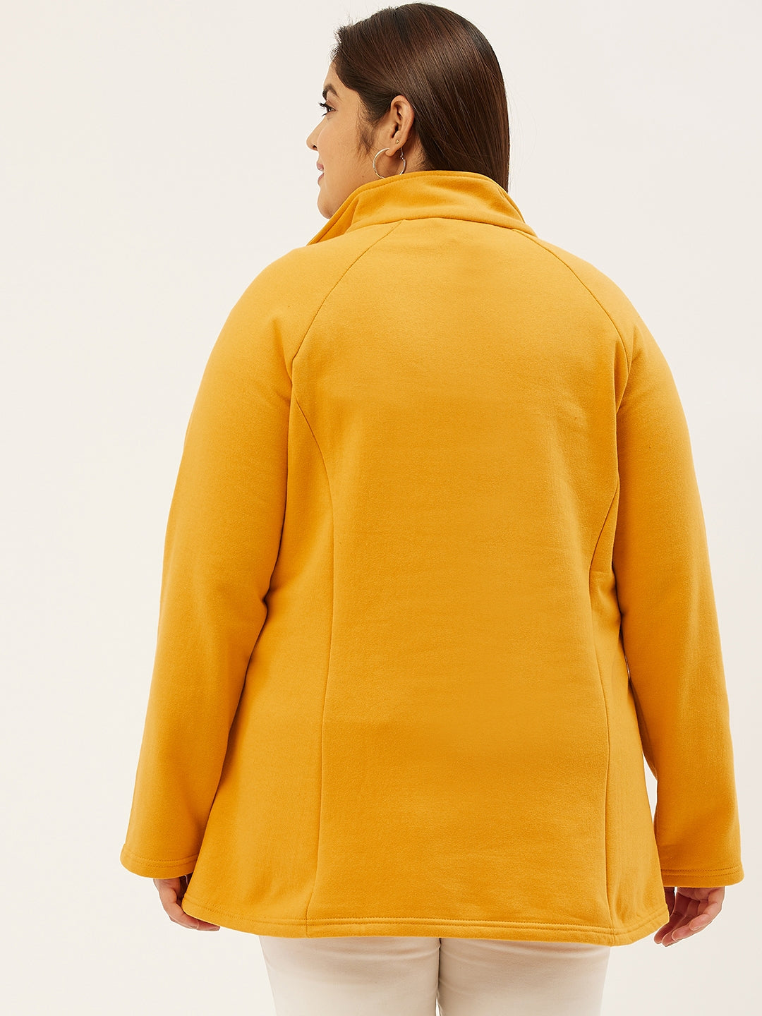 Mandarin Collar Pullover Sweatshirt