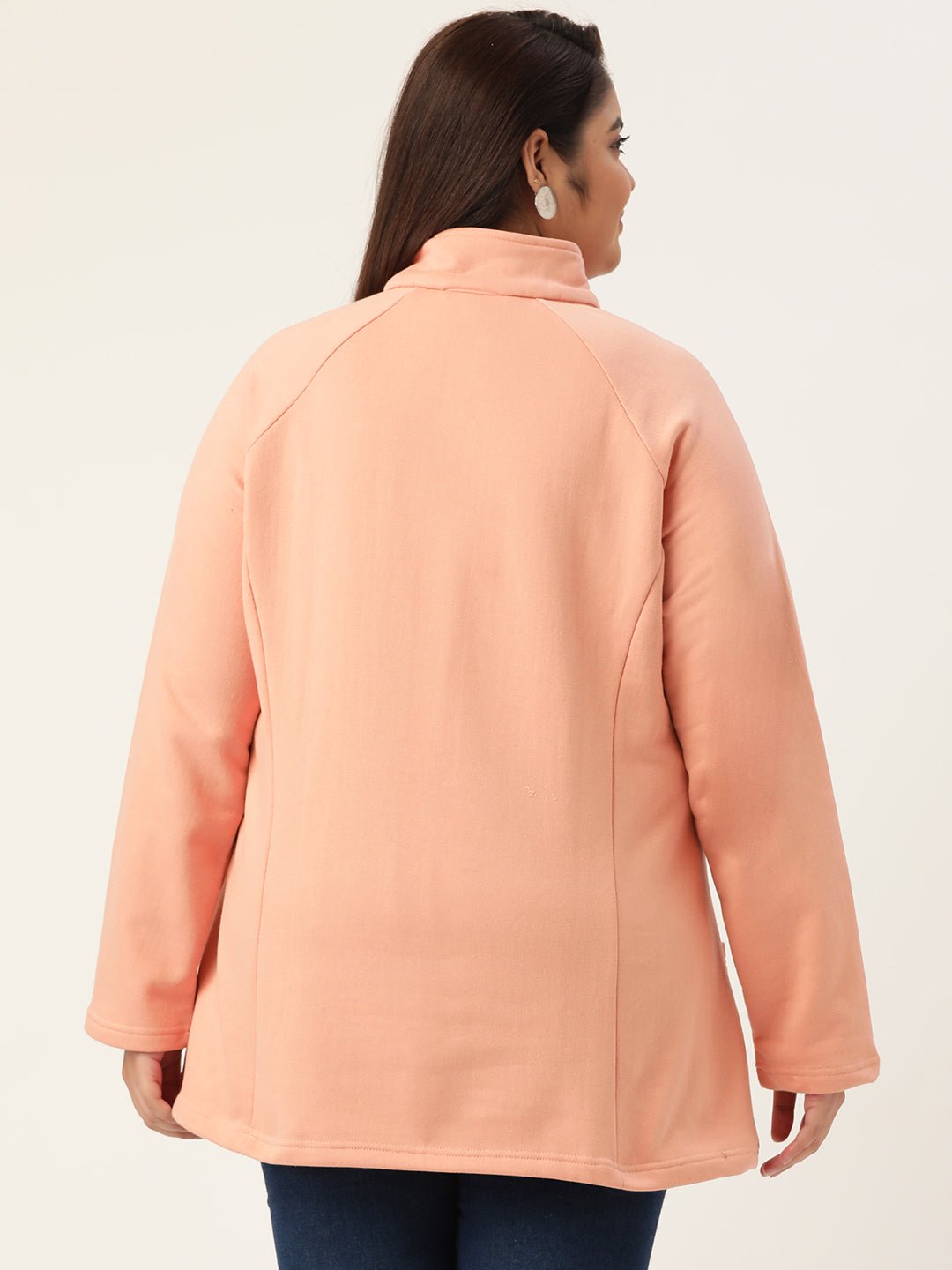 Mandarin Collar Pullover Sweatshirt