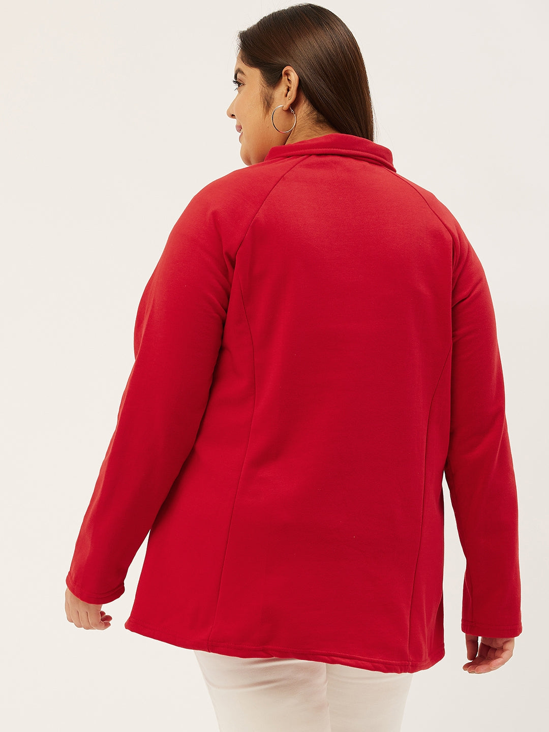 Mandarin Collar Pullover Sweatshirt