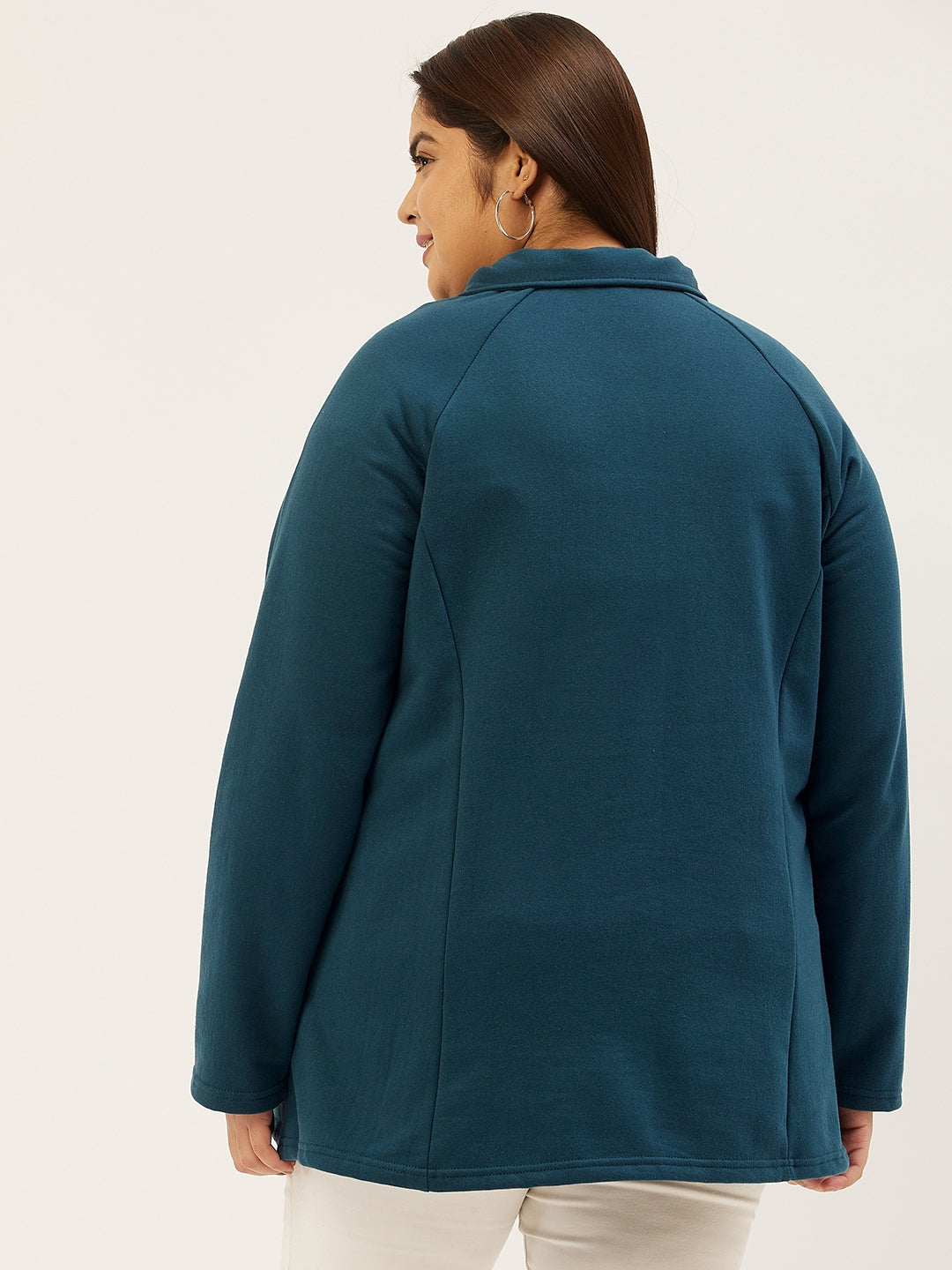 Mandarin Collar Pullover Sweatshirt