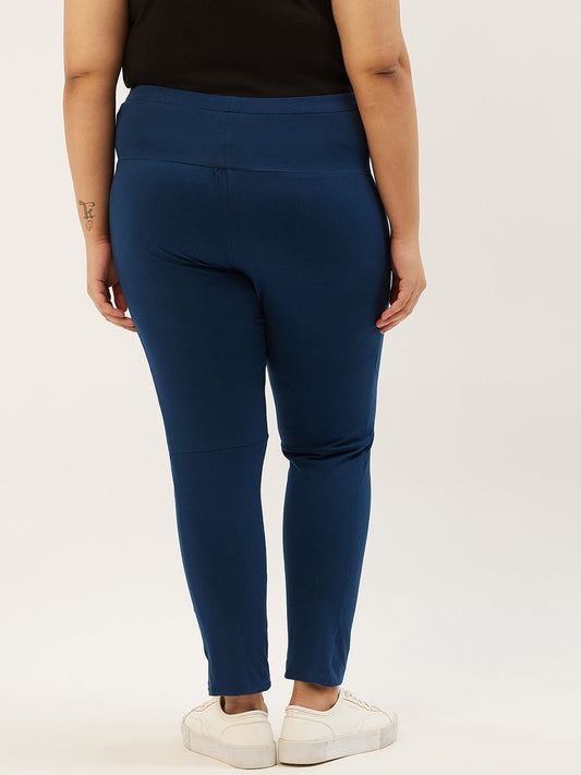 Women Relaxed High-Rise Easy Wash Plus Size Trousers