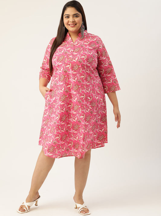 Plus Size A-Line Cotton Dress