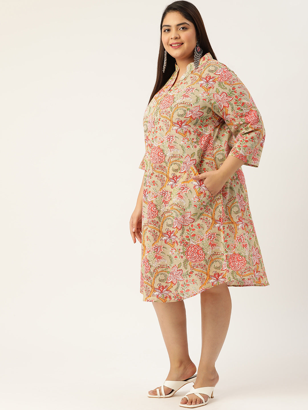 Plus Size A-Line Cotton Dress