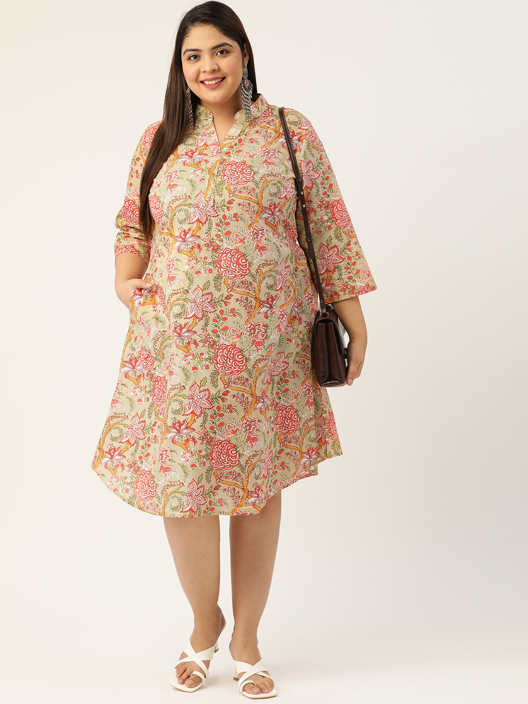 Plus Size A-Line Cotton Dress