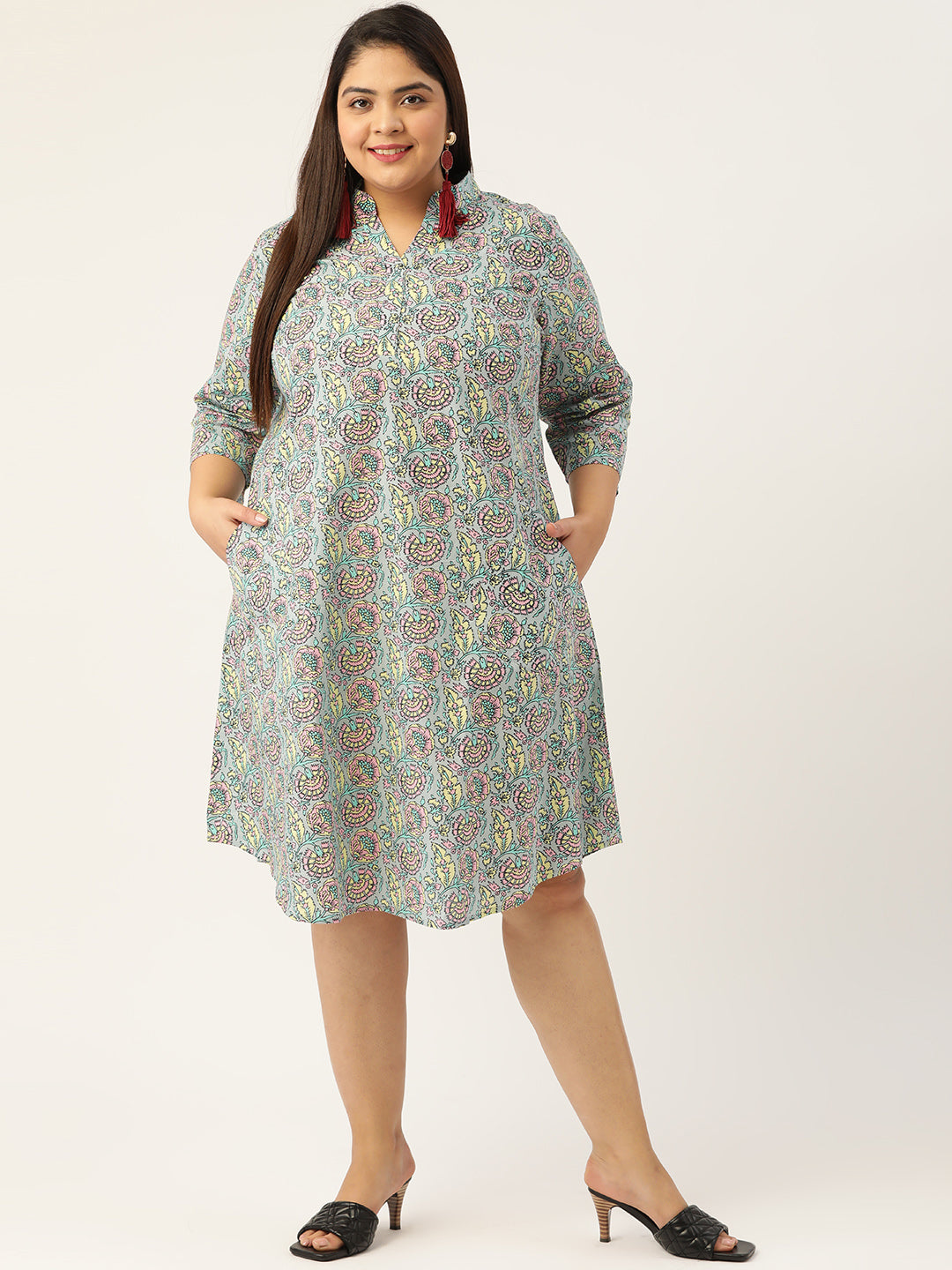 Plus Size A-Line Cotton Dress