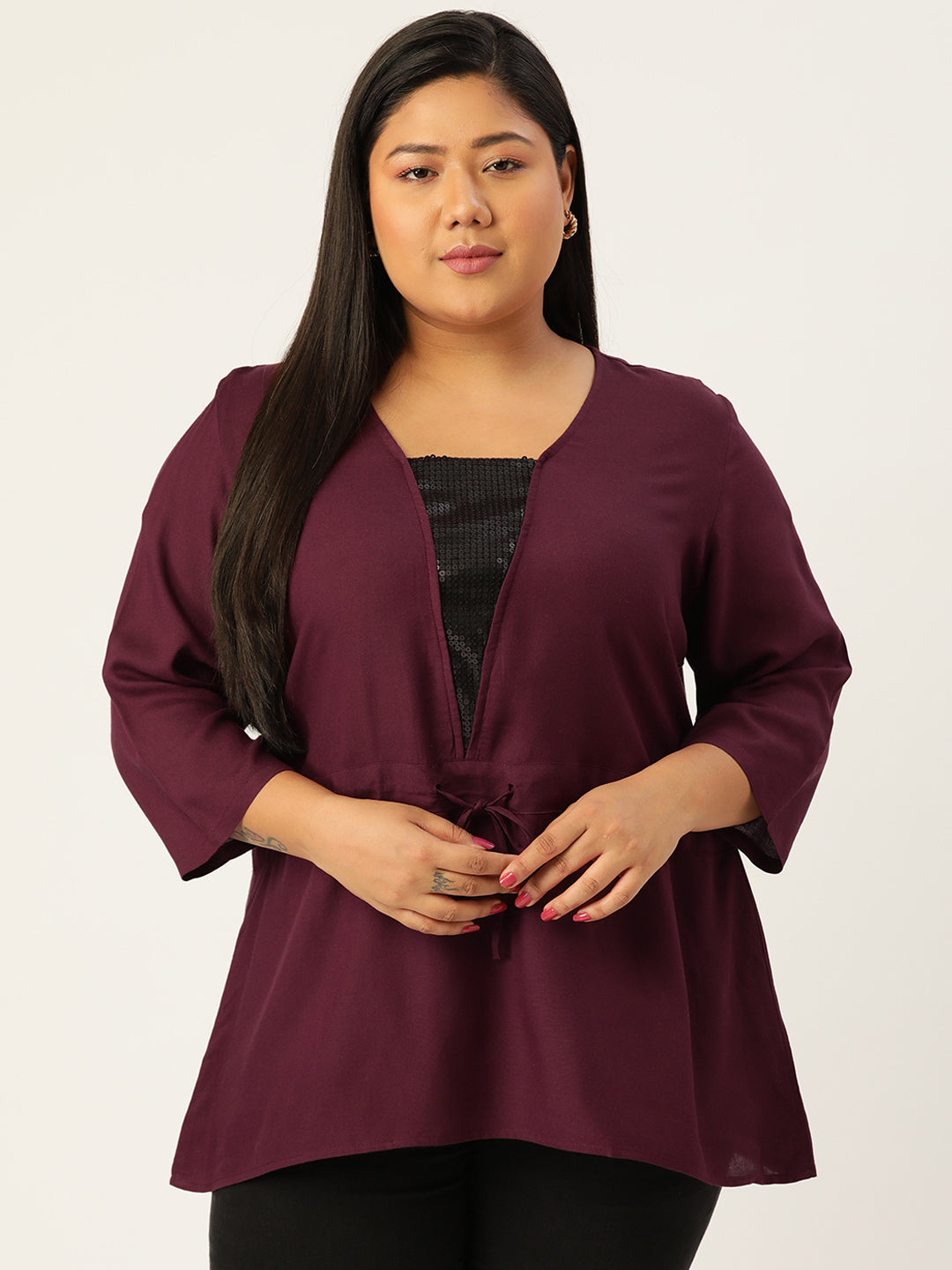 Elegant Plus Size Women Casual Top