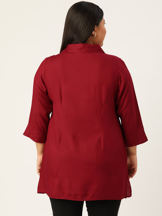 Plus Size Sequined Top