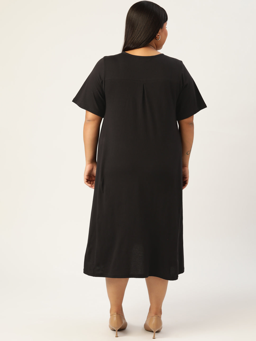 Plus Size Cotton Knitted Dress