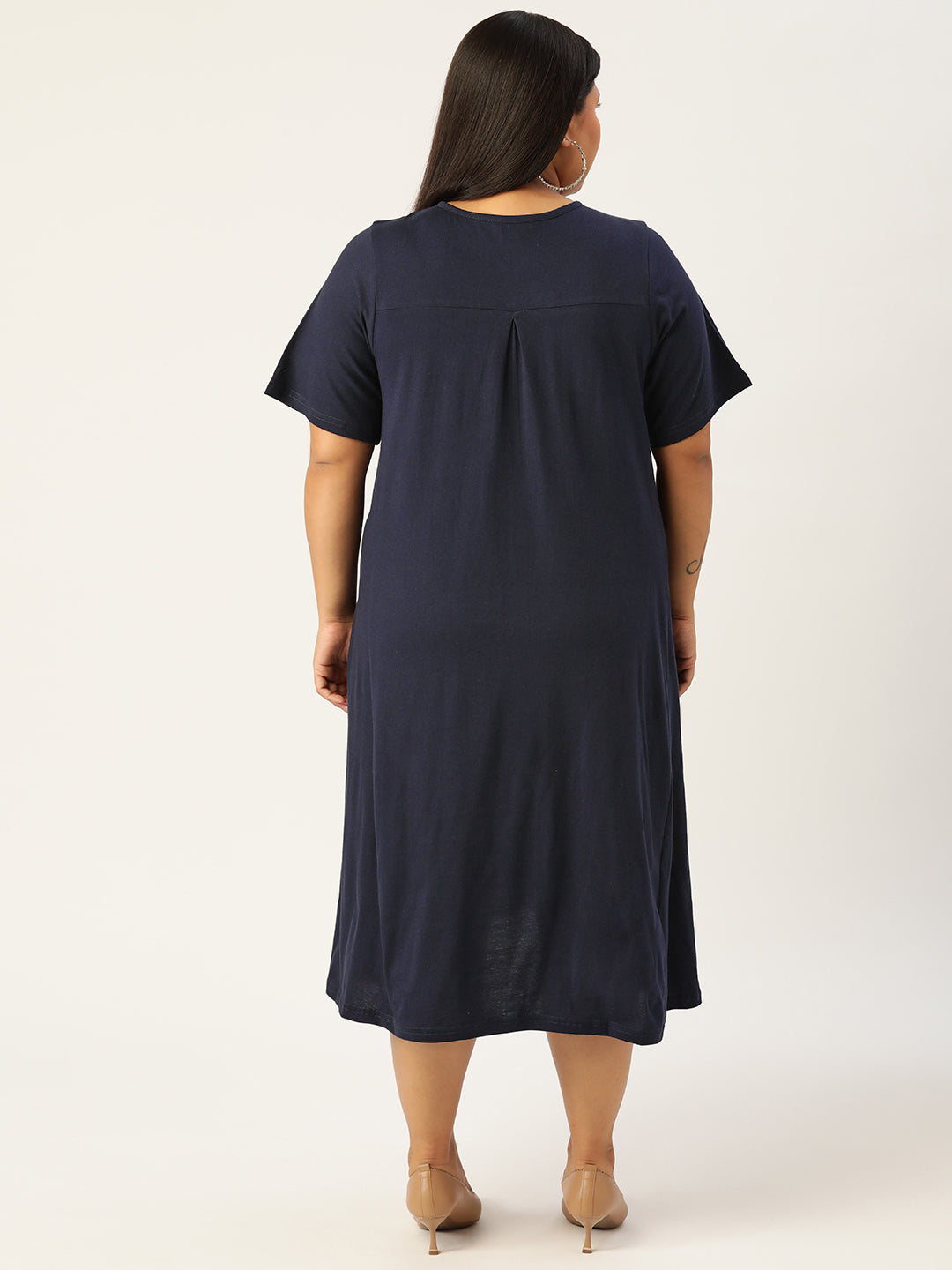 Plus Size Cotton Knitted Dress