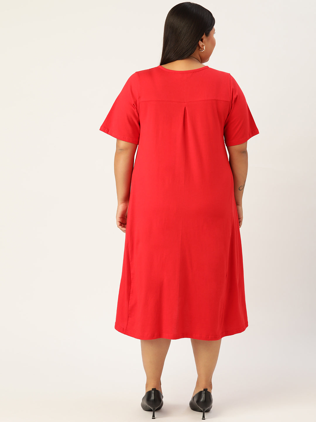 Plus Size Cotton Knitted Dress
