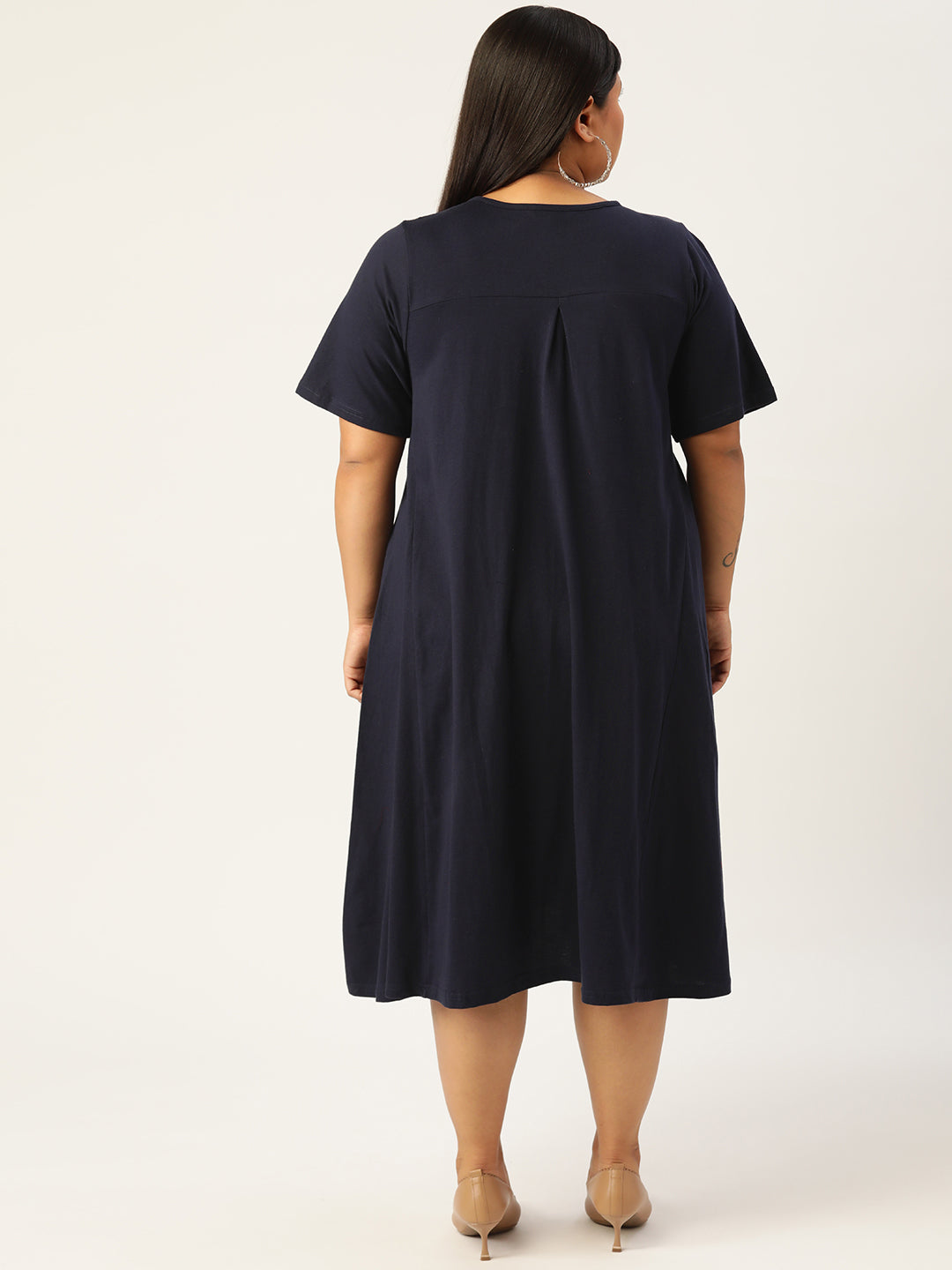 Plus Size Cotton Knitted Dress