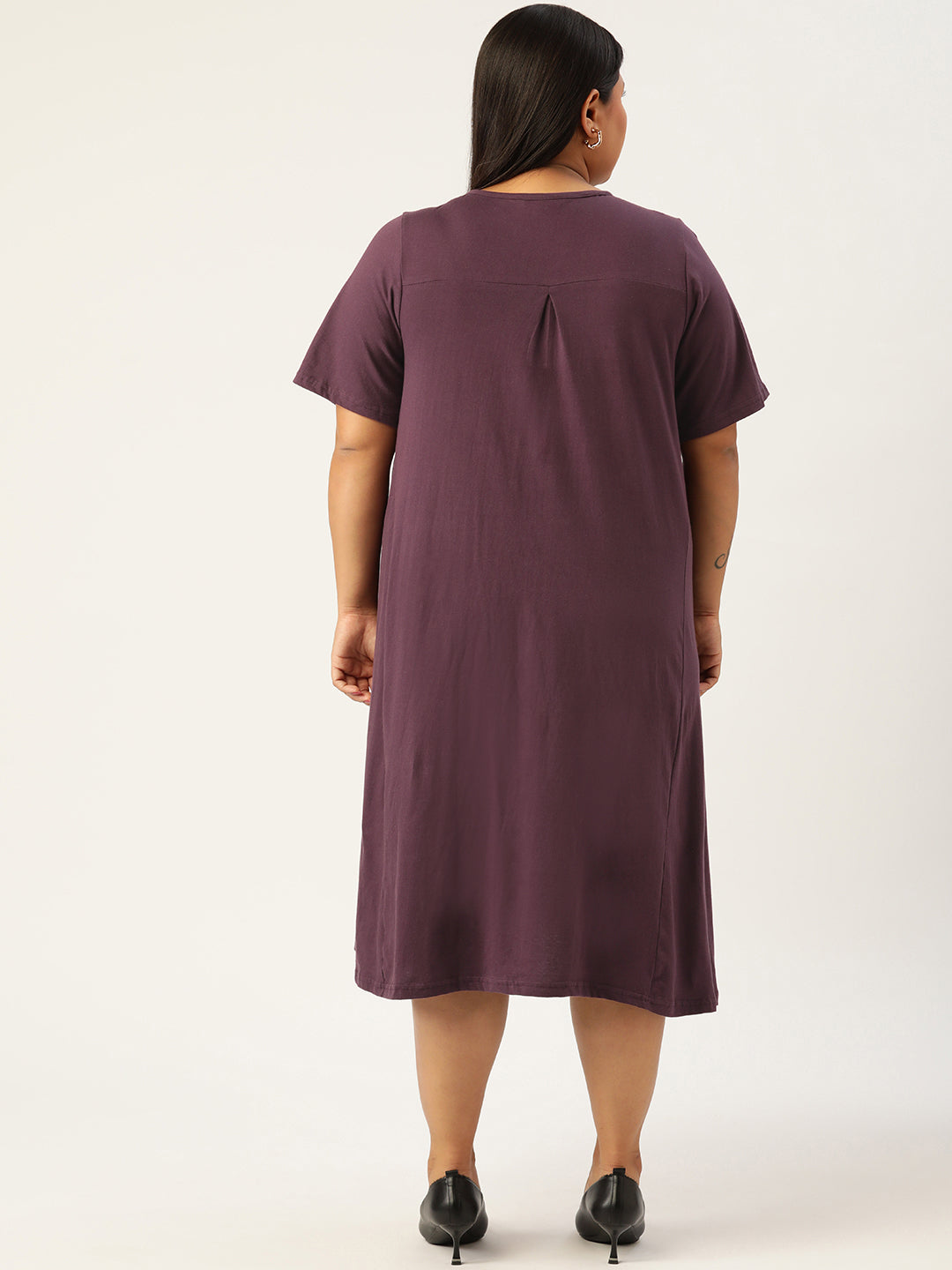 Plus Size Cotton Knitted Dress