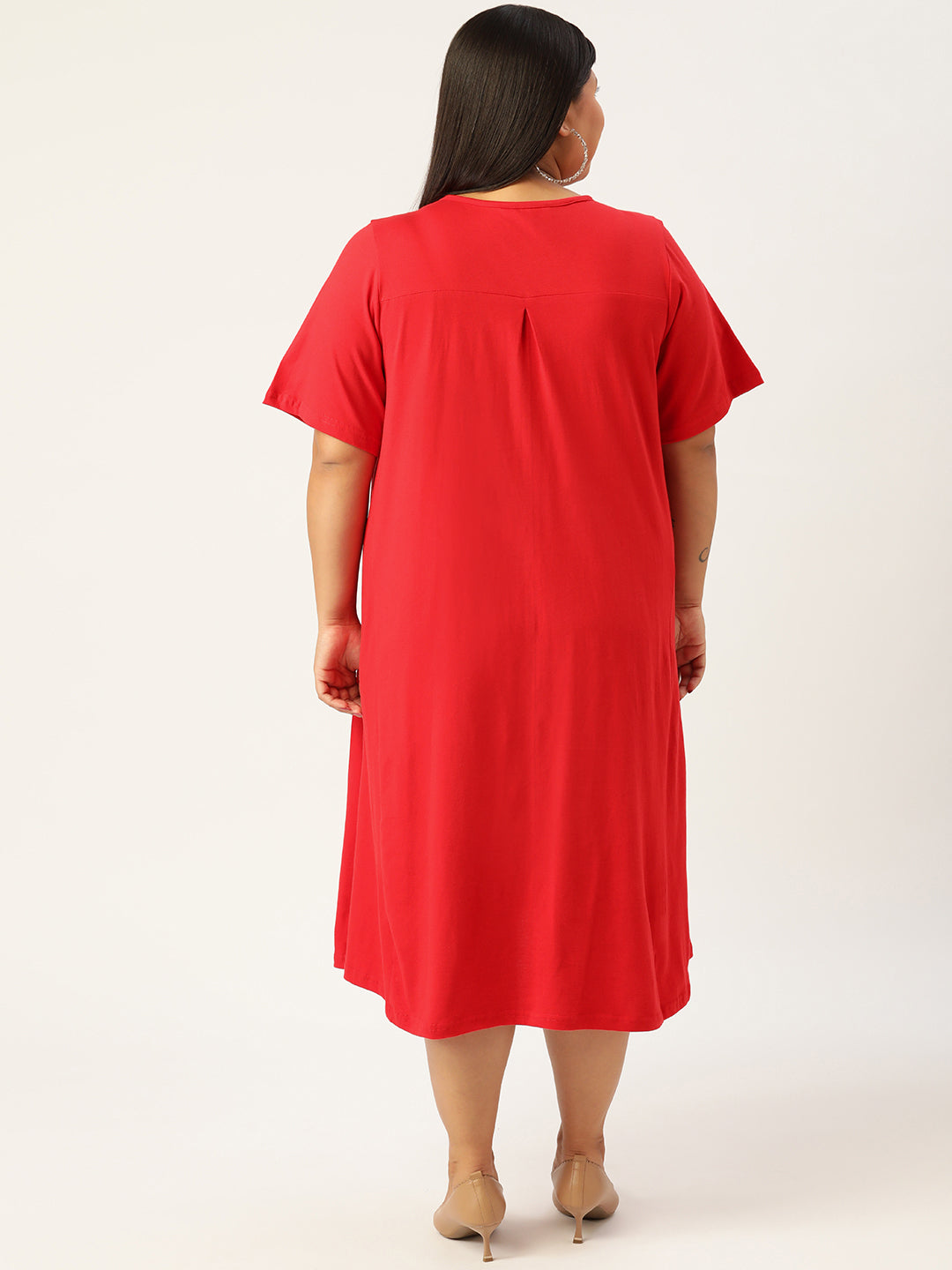 Plus Size Cotton Knitted Dress