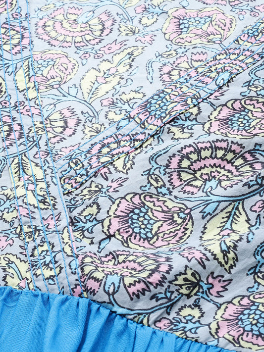 Plus Size Floral Print Midi Dress
