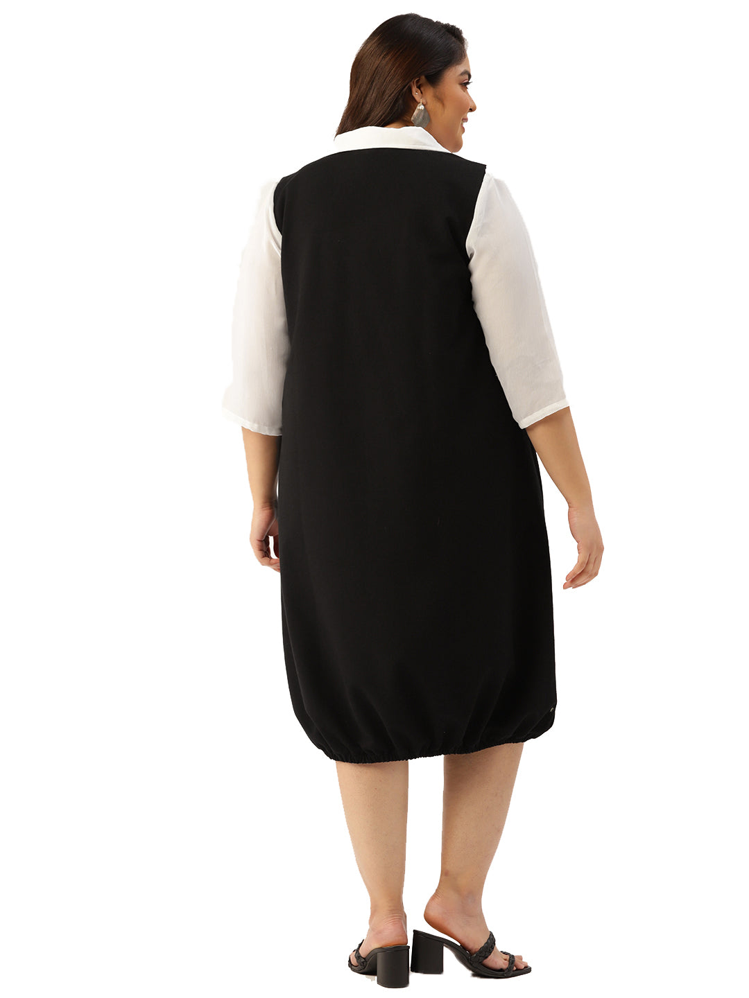 Plus Size Cotton Knitted Balloon Dress