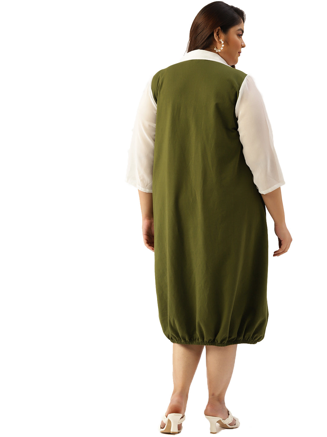 Plus Size Cotton Knitted Balloon Dress