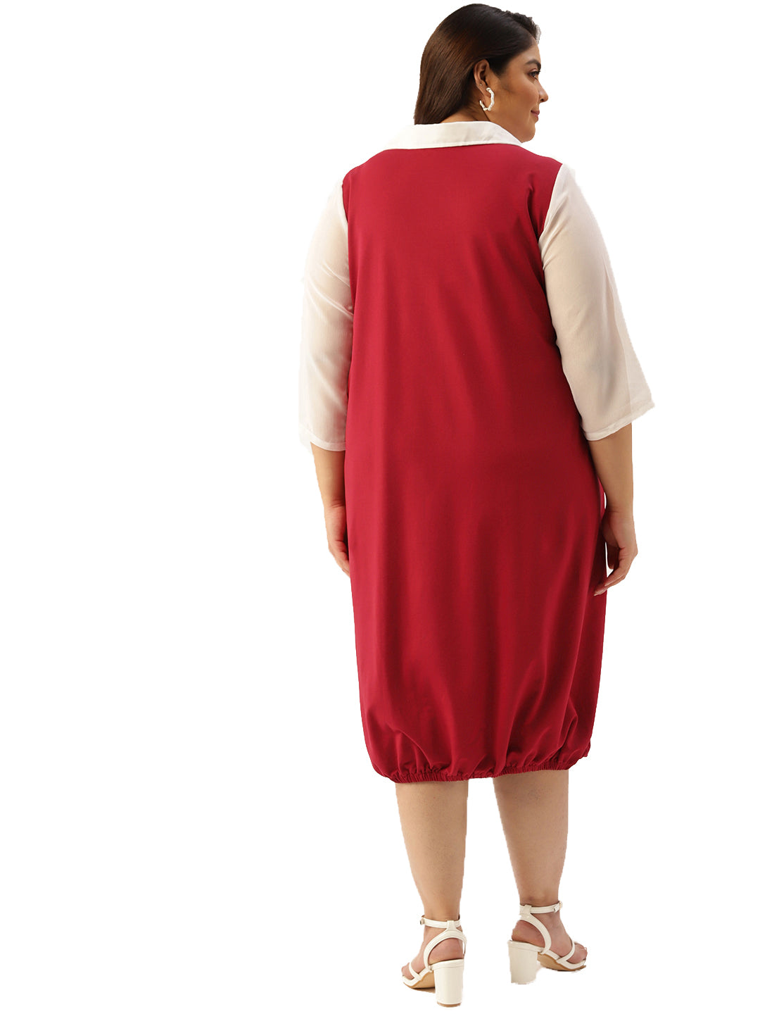 Plus Size Cotton Knitted Balloon Dress