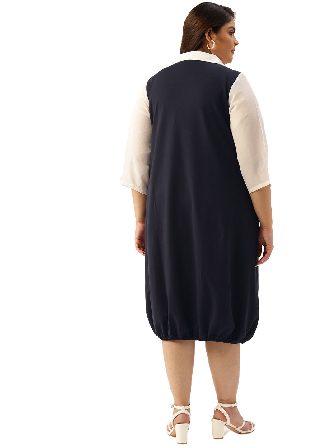 Plus Size Cotton Knitted Balloon Dress