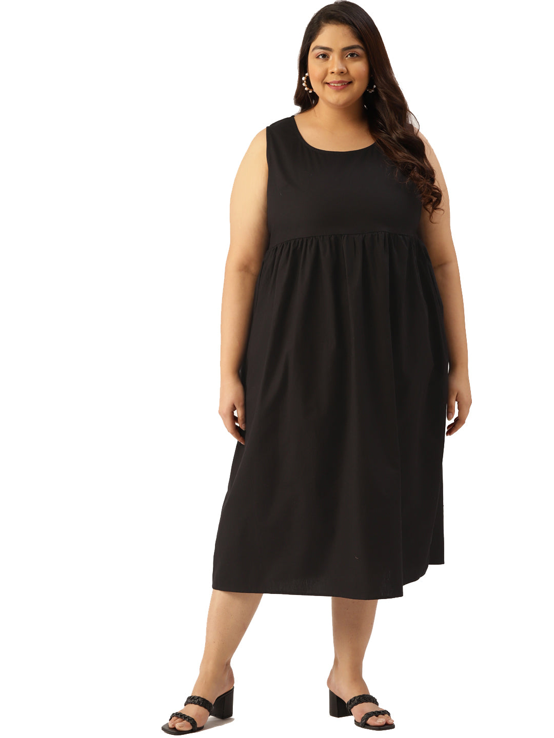 Plus Size Cotton A-Line Dress