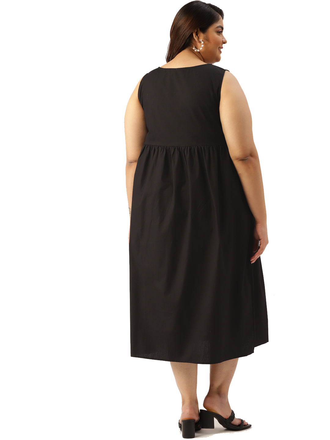 Plus Size Cotton A-Line Dress