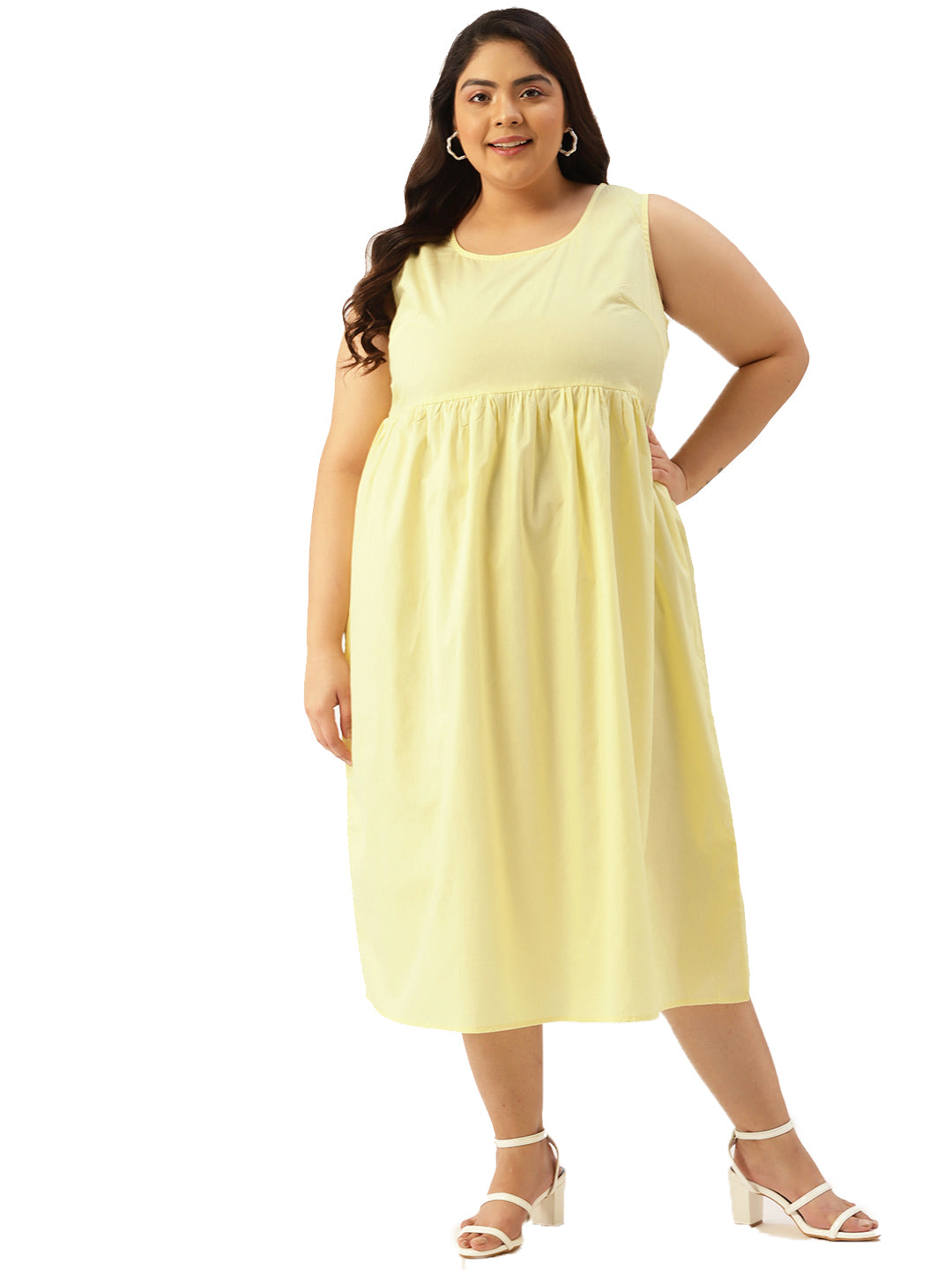Plus Size Cotton A-Line Dress