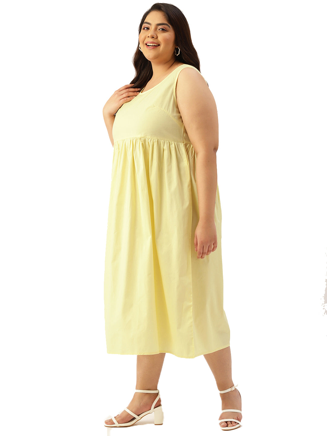 Plus Size Cotton A-Line Dress