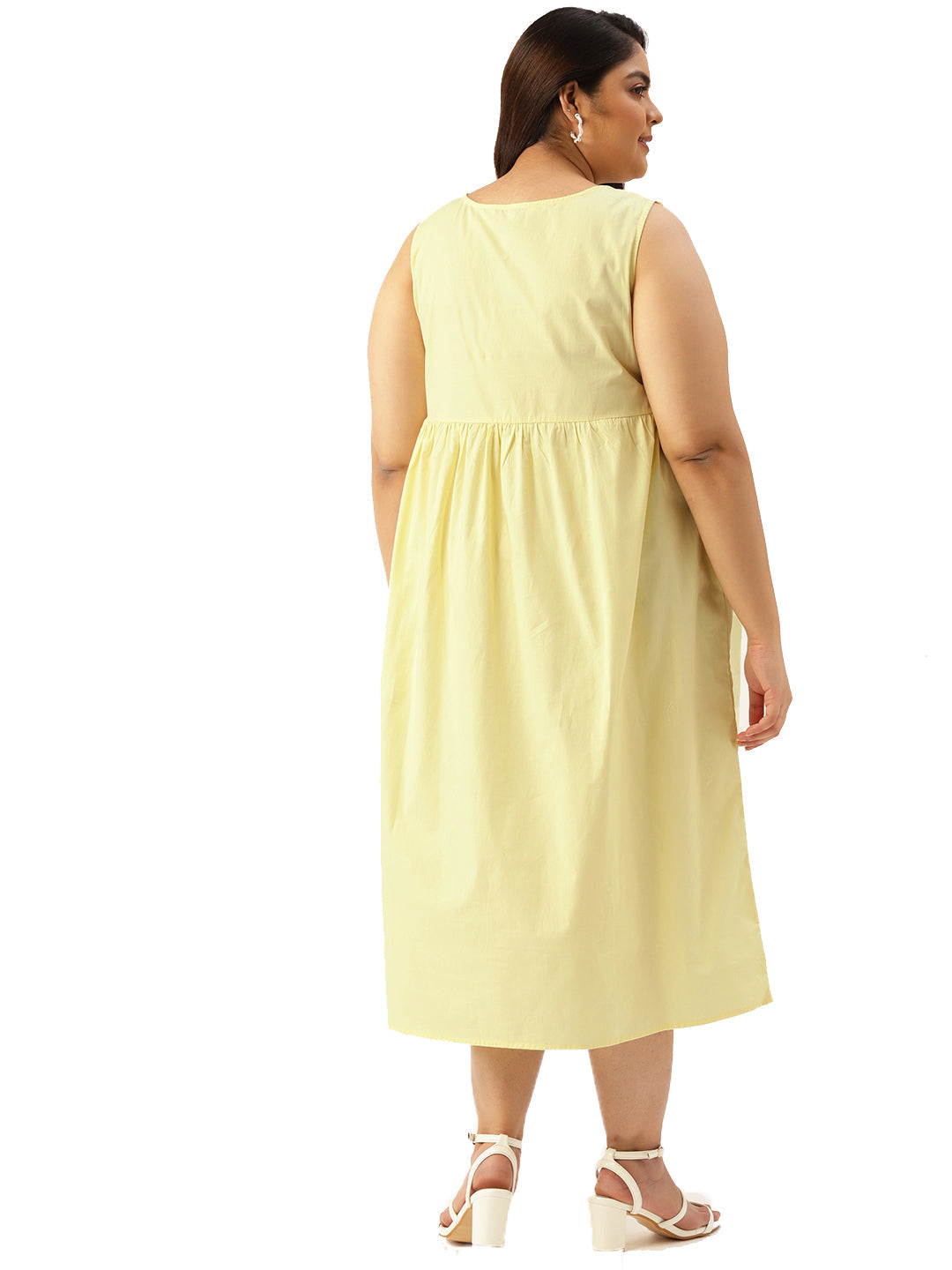 Plus Size Cotton A-Line Dress