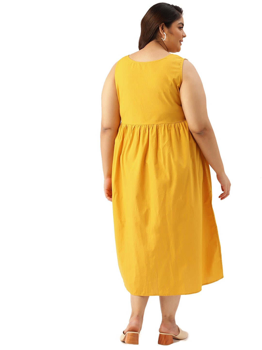 Plus Size Cotton A-Line Dress
