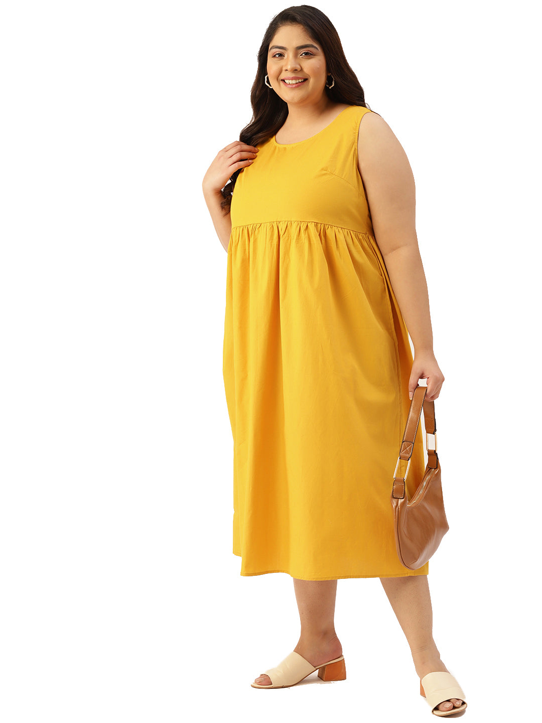 Plus Size Cotton A-Line Dress