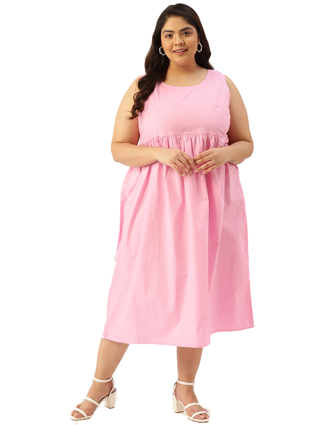 Plus Size Cotton A-Line Dress