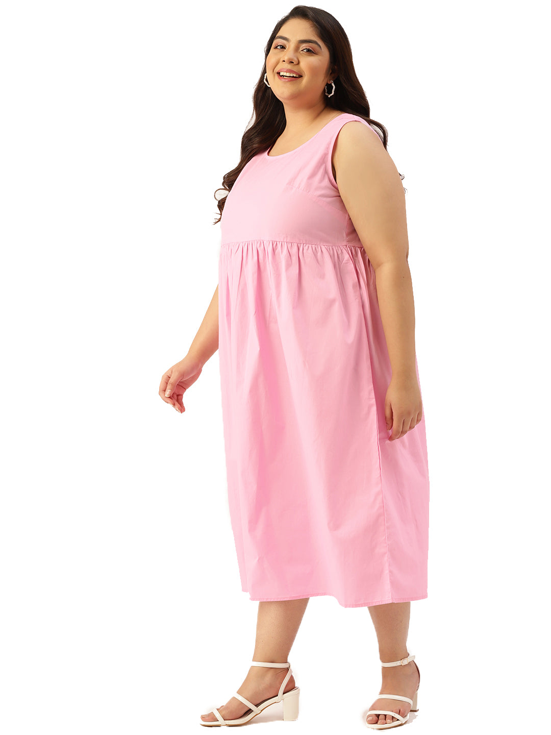 Plus Size Cotton A-Line Dress