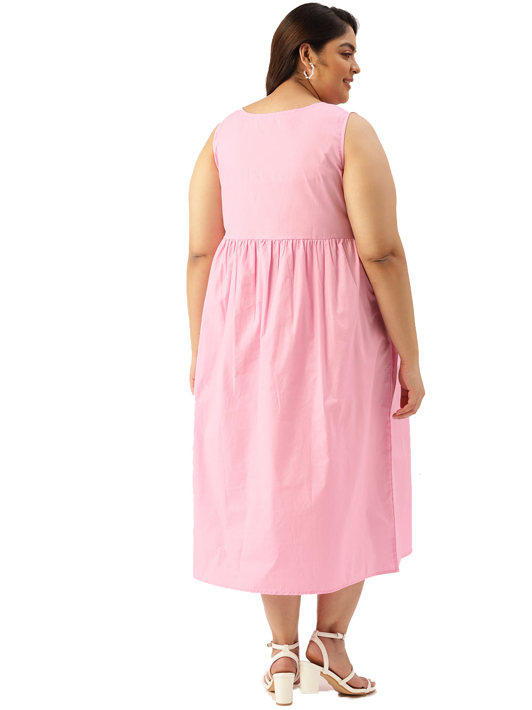 Plus Size Cotton A-Line Dress